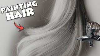 Painting SIMPLE HAIR Textures (Full Airbrush Tutorial)