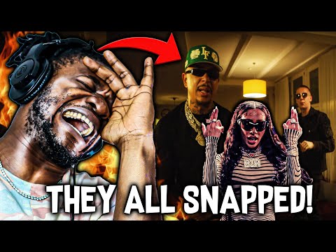 THEY ALL WENT IN! | LUCIANO ft. BIA & AITCH - BAMBA (REACTION)