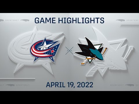 NHL Highlights | Blue Jackets vs. Sharks - Apr 19, 2022
