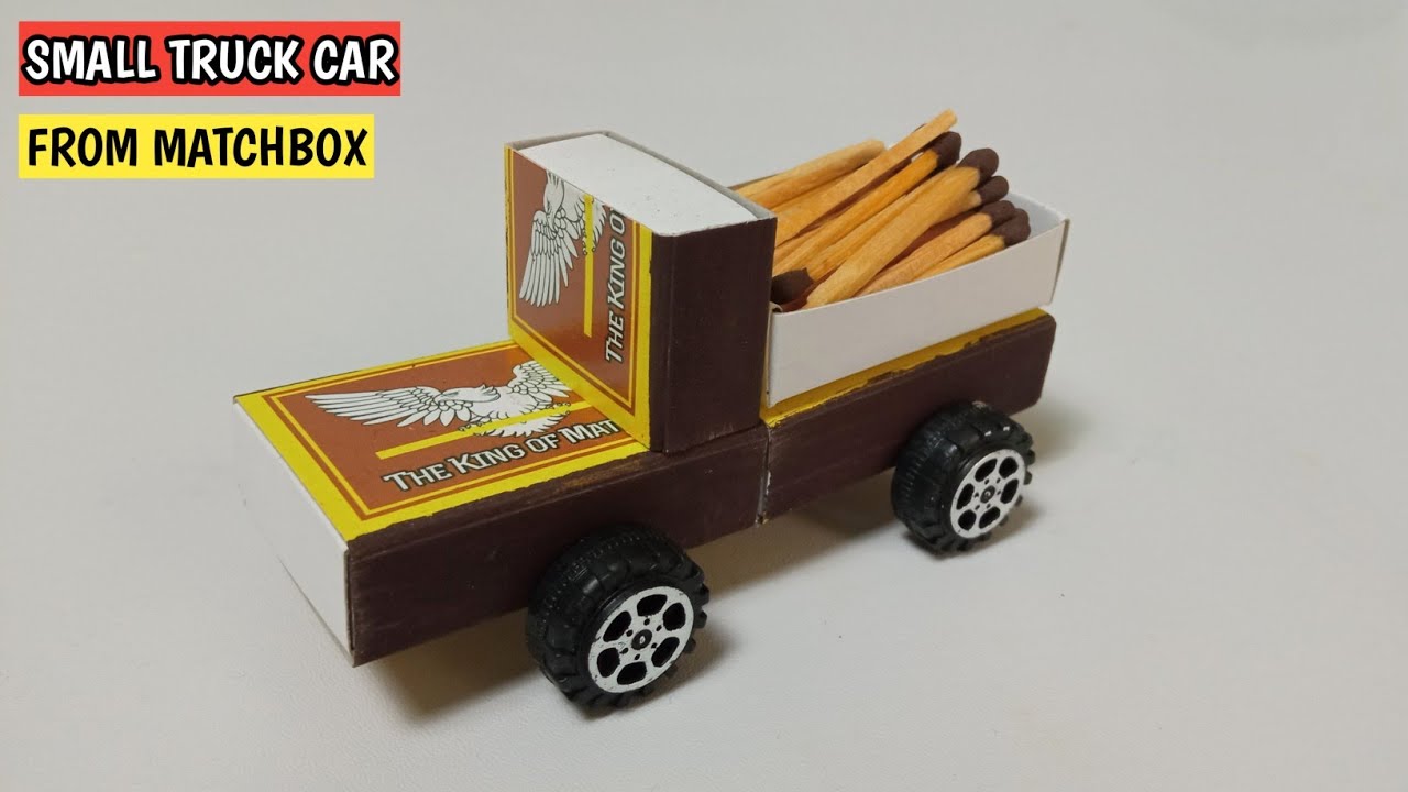 How To Make A Small Truck Toy Car At Home | DIY Matchbox Car