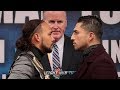 KEITH THURMAN & JOSESITO LOPEZ SQUARE UP AT THE BARCLAYS ONE MONTH AWAY FROM FIGHT