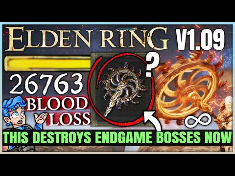 The Best Bleed Weapon is INSANELY OP Now - New 1.09 Ghizas Wheel Build = HUGE Damage - Elden Ring!
