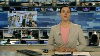 Екатерина Андреева в первоапрельском выпуске программы "Время"