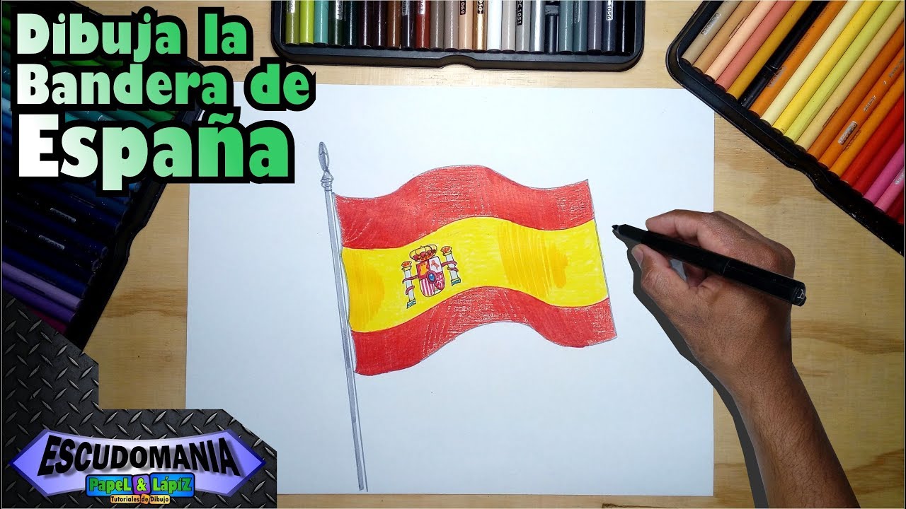Cómo dibujar y pintar la bandera oficial de España