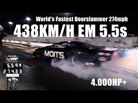 Carro mais veloz do mundo 438km/h em 402m -  World's Fastest Doorslammer 274mph