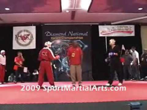 Joe Boone v Alex Lane - Men's team sparring - 2009 Diamond Nationals