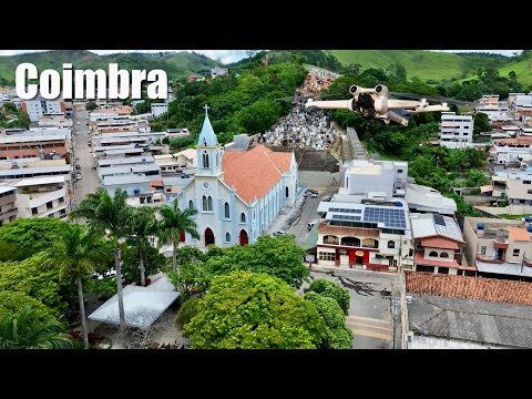 Imagens aéreas de Coimbra, MG. No final com chuva 🌧️😬durante o pouso do drone. 