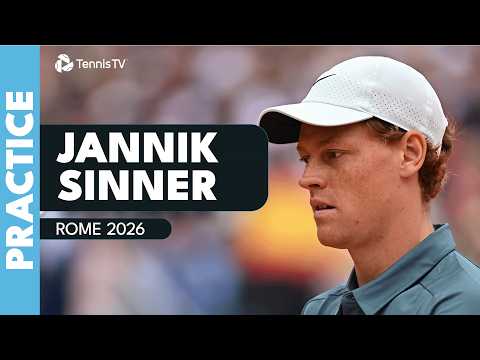 LIVE PRACTICE: Jannik Sinner Warms Up Ahead Of His First Match In Rome