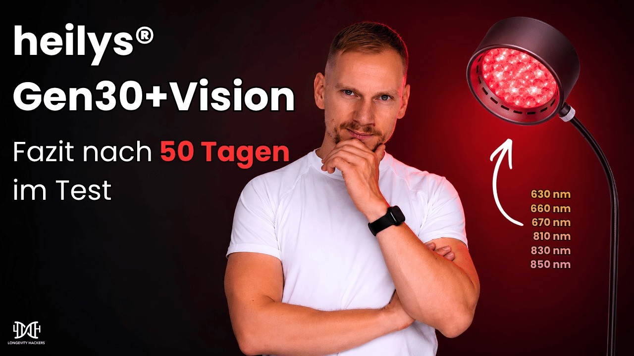 670nm Rotlicht für die Augen? heilys Gen30+Vision nach 50 Tagen - Benedikt Keck Longevity Video (7:36)