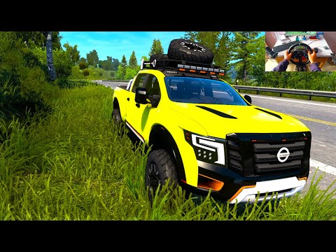 Euro Truck Simulator 2 1.57 - Nissan Frontier PRO-4X Off-Road Pickup Truck Heavy Traffic Roads - L29