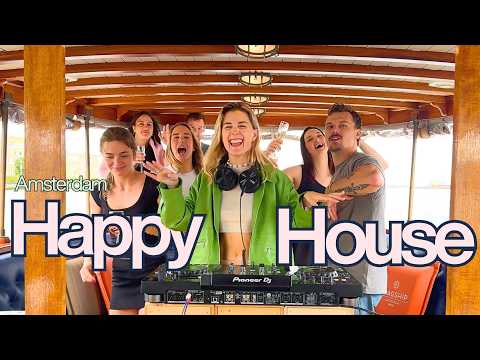 Feel Good House Grooves 🚤  on Amsterdam Canals | High Energy Mix | Party, Day Drinking, Sunset Vibes