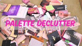 Huge Palette Declutter | 155 eye palettes | nearly 50% GONE