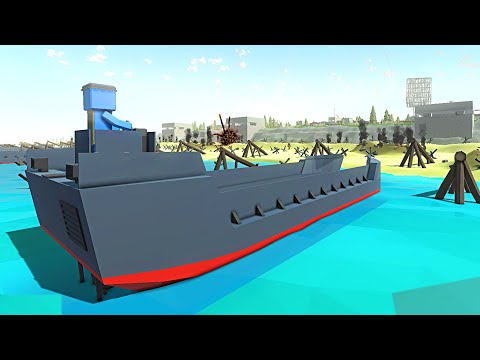 Intense Modern D-DAY Omaha Beach INVASION! - Ancient Warfare 3: Battle Simulator