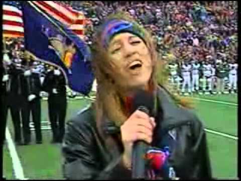 Buffalo Bills vs New York Jets 11_07_04 (Amanda Nagurney National Anthem).flv