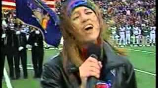 Buffalo Bills vs New York Jets 11_07_04 (Amanda Nagurney National Anthem).flv