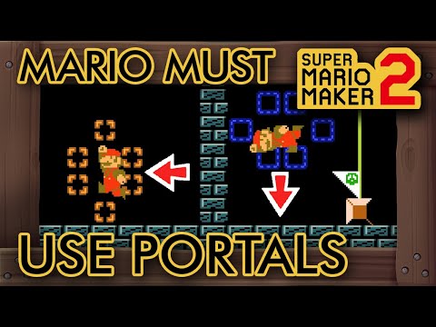Super Mario Maker 2 - Mario Must Use Portals to Beat This Level