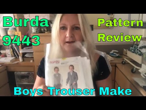 Burda 9443 | Boys Trouser Make | Pattern Review | Sewing vlog