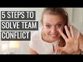 Resolve Team Conflict at Work | 5 Steps to bring you back on track // conflict resolution strategies