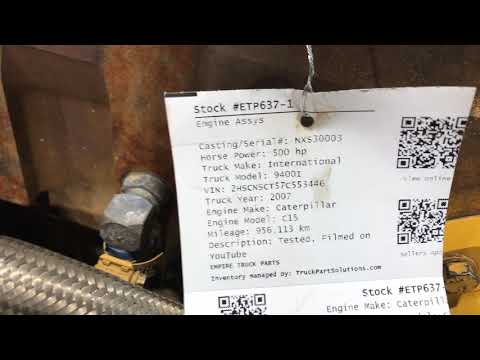 Video for Used 2007 Caterpillar C15 Engine Assy