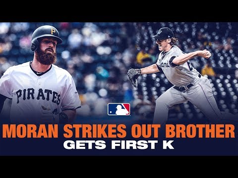 Moran strikes out brother for 1st MLB K