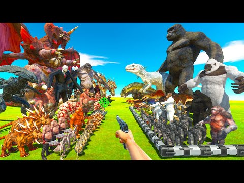 Mutant Primates & Carnivore Dinosaurs vs Fantasy & Infernals - Animal Revolt Battle Simulator