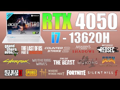 Acer Nitro Lite 16 : RTX 4050 + i7 13th Gen 13620H - New 15 Games Tested
