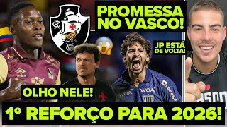 1º REFORÇO PARA 2026 CONFIRMADO! JOIA COLOMBIANA NO VASCO! JP TÁ DE VOLTA! NOVO PATROCINADOR VEM AÍ?