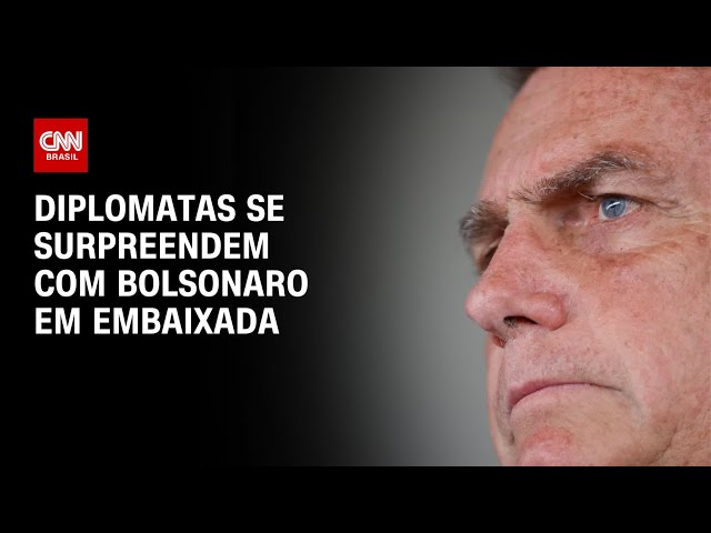 Diplomatas se surpreendem com Bolsonaro em embaixada | CNN 360º