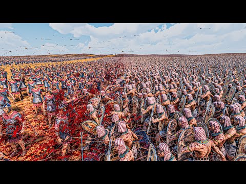 10 LINES OF ROMAN ARCHERS vs 1 MILLION EGYPTIAN SPEARMEN - Ultimate Epic Battle Simulator 2 UEBS 2