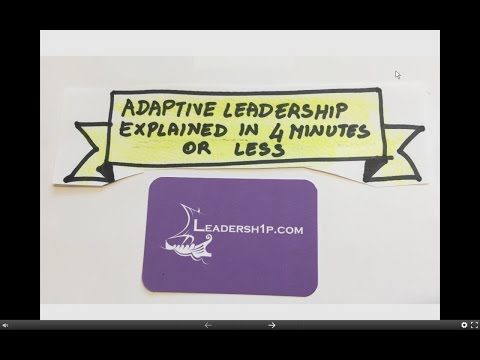 Adaptive Leadership explained in 4 minutes