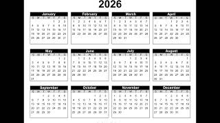 2026 Calendar 📅 | New Year 2026 | Calendar 2026