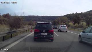 preview picture of video 'Stau und Blitzer auf der Autobahn / traffic jam & speed trap german autobahn'