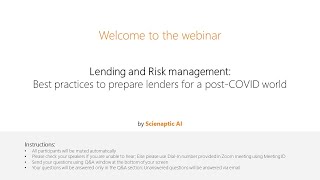 Webinar | Lending and Risk management: Best practices to prepare lenders for a post-COVID world