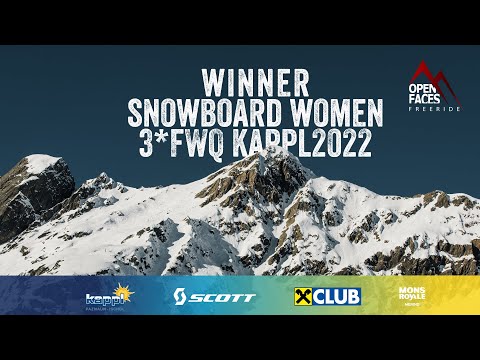 OPEN FACES 3* FWQ/2*FJT Kappl/Paznaun 2022 - Winner Run Snowboard Women