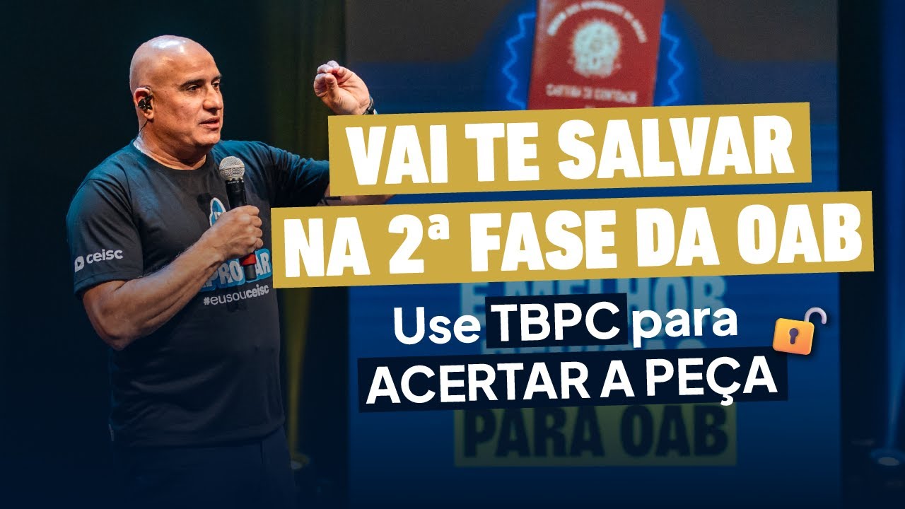 Nunca mais erre a Peça da 2ª Fase da OAB! TBPC é a chave da tua aprovação 🔑
