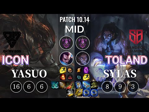 OMG icon Yasuo vs SB TolanD Sylas Mid - KR Patch 10.14