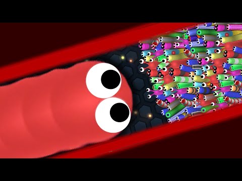 Slither.io 1 Giant Troll Snake vs 97779 Tiny Snakes Epic Slitherio Gameplay