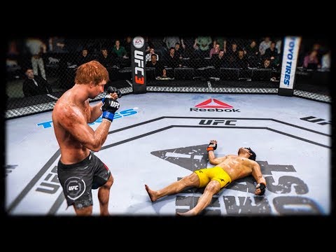 李小龍VS查克-諾里斯（EA體育UFC3）--CPU對CPU。 (Bruce Lee vs. Chuck Norris (EA Sports UFC 3) - CPU vs. CPU)