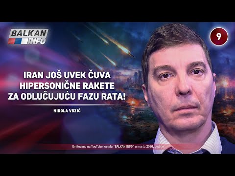 INTERVJU: Nikola Vrzić – Iran čuva hipersonične rakete za odlučujuću fazu rata! (3.3.2026)
