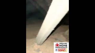 Watch video: Old Farmhouse Attic Insulated with Cellulose in Marshallville, OH!