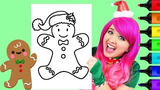 Coloring a Gingerbread Man | Christmas