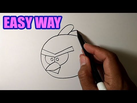 How to draw angry birds red step by step | EASY DRAWING