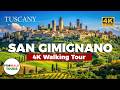 San Gimignano Medieval Hill Town In Tuscany 4k Walking Tour With Captions