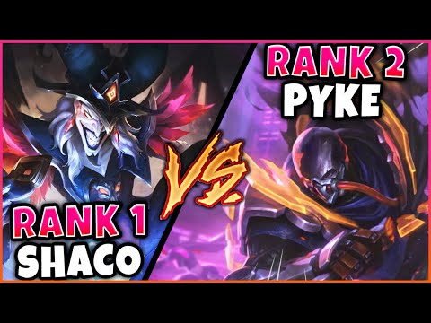 PINK WARD SHACO VS. RANK 2 PYKE NA! BATTLE OF THE ANNOYING ONE TRICKS - League of Legends