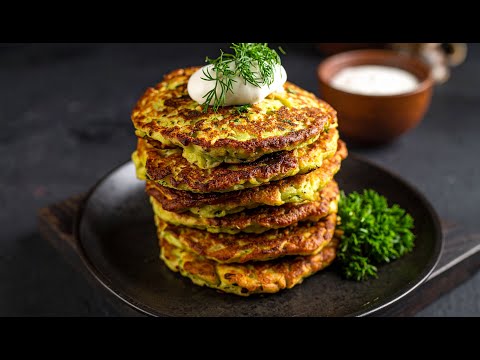 Perfect breakfast, ZUCCHINI PANCAKES, easy recipe😋