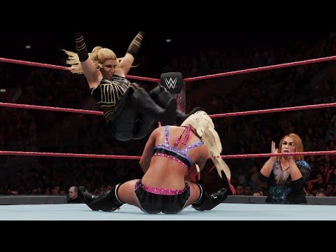WWE 2K18 - Alexa Bliss (with Mickie) vs Natalya (with Nia) | RAW