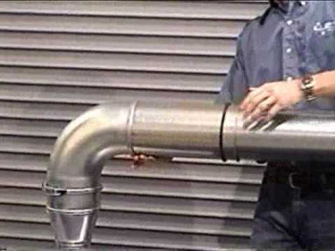 Install Nordfab quick fit Ducting. Adjustable pipe for duct and ductwork.