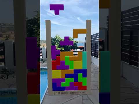 Tetris in real life  #tetris #tetris99 #tetrisGame