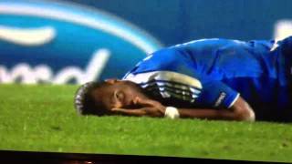 Chelsea v Napoli Drogba Diving and caught on camera