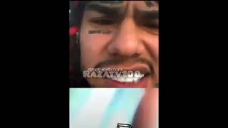 6ix9ine ( going at it on live with lil Reese &amp; 600 breezy )( says rest in piss king von )